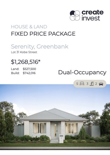 House and land package at Serenity, Greenbank QLD brochure cover