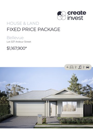 House and land package at Bellevue, Ripley QLD brochure cover